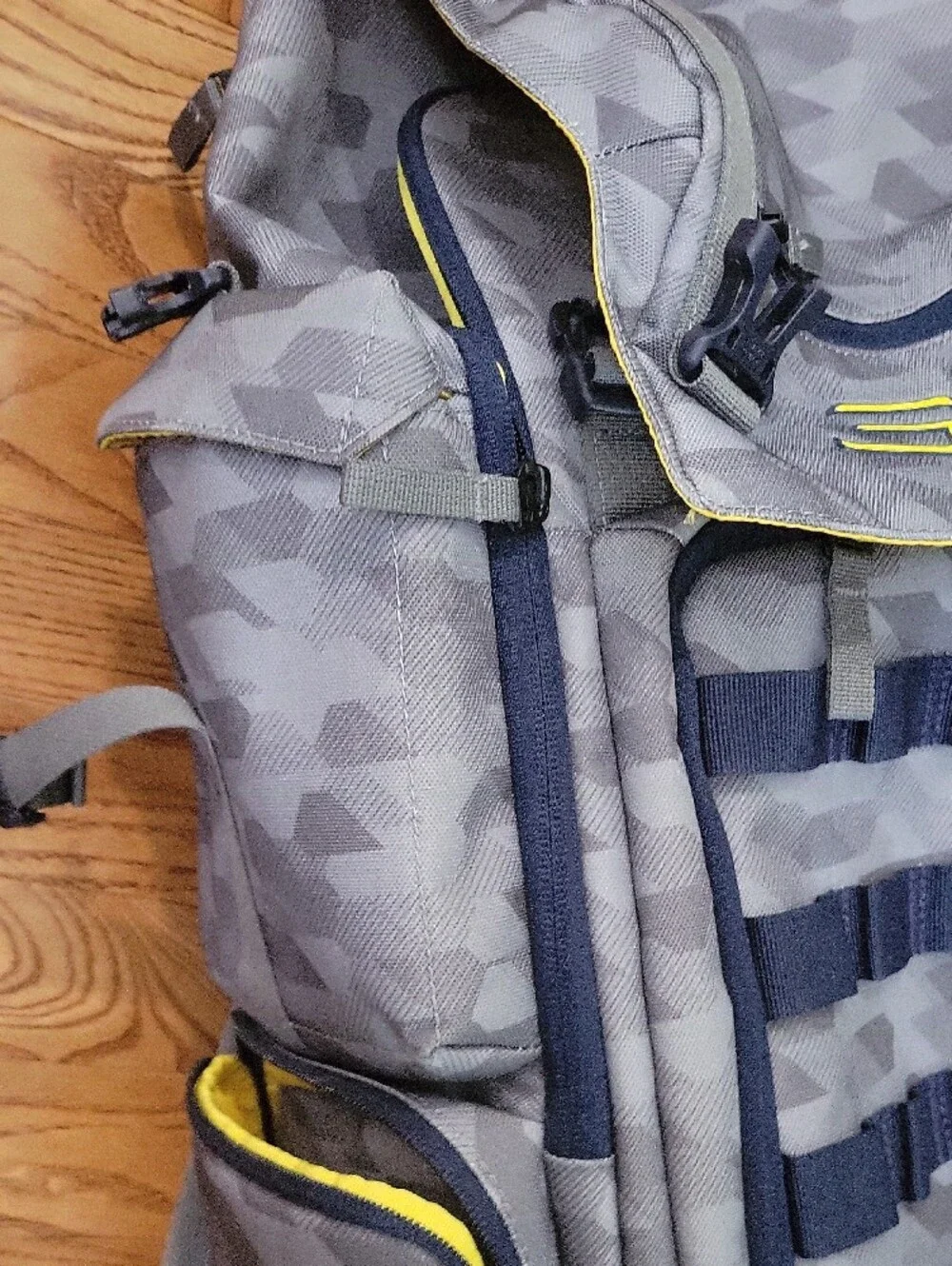 Under Armour Steph Curry Gray Camo Backpack with Yellow Accents